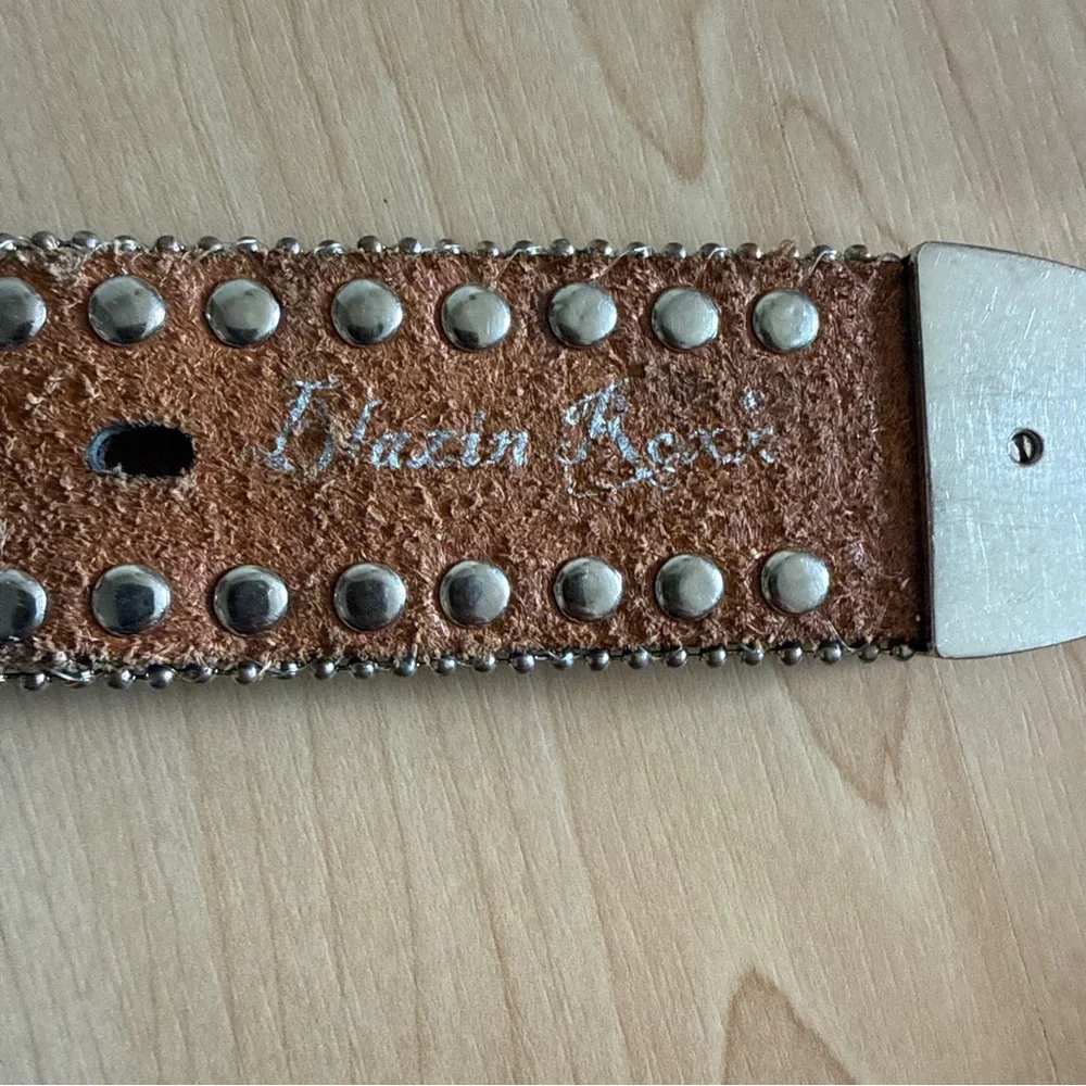 Blazin Roxx Women’s Black Leather Belt, Western Bling Rhinestone Cowgirl Rodeo